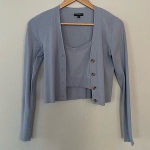 Baby Blue Cardi and Tank Set